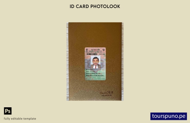 listo para imprimir ID de elección de India con fuentes plantilla FRONTAL de apa